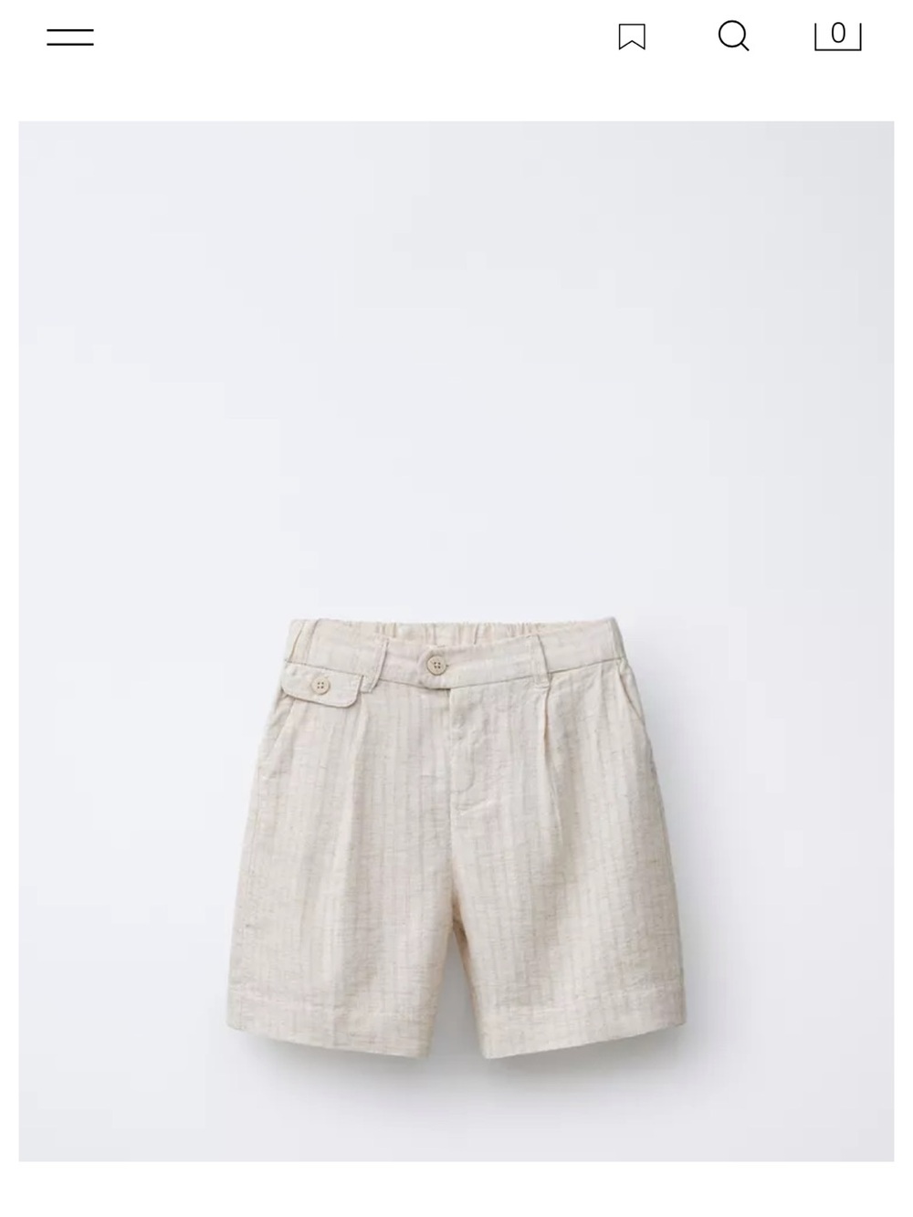 Zara boys linen shorts